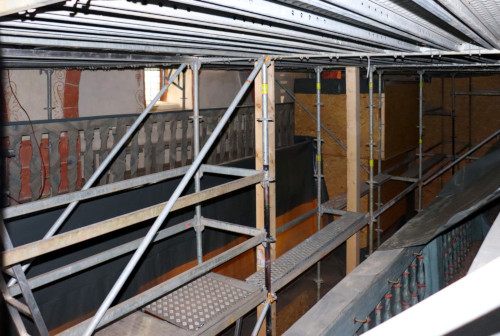 Eingerüsteter Innenraum der St. Martinskirche 2025